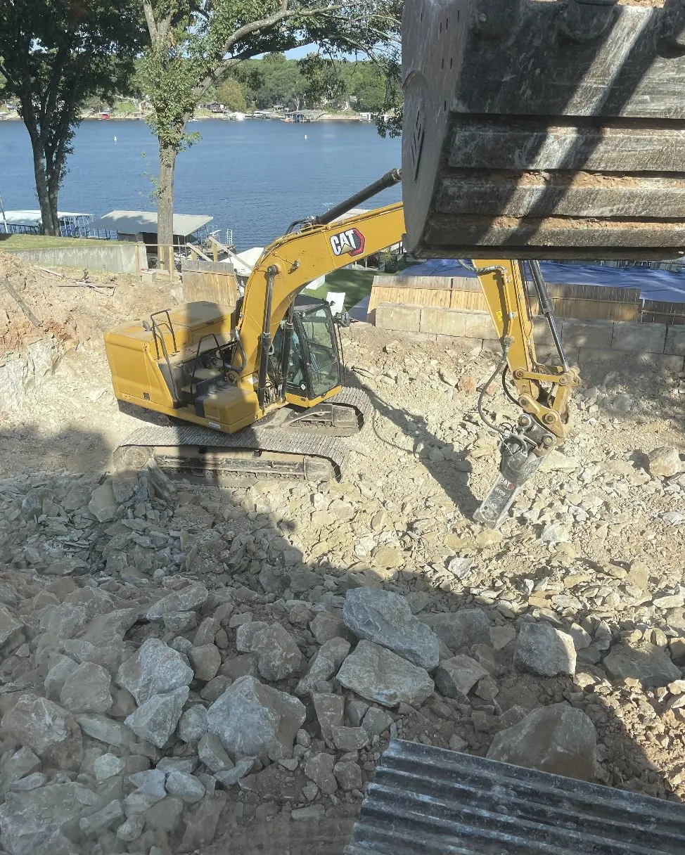 Concrete broken out and loaded, Grand Lake