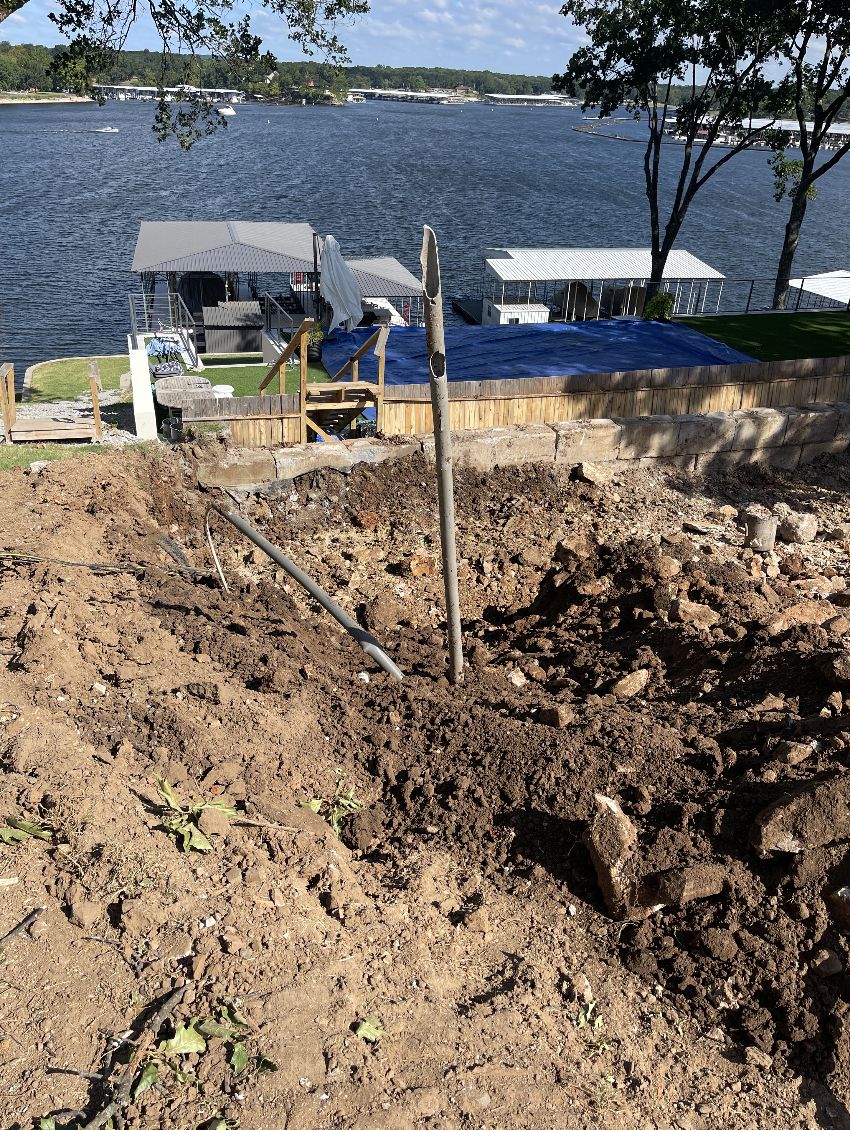 Excavation tight to an existing structure